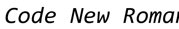 Code New Roman font preview